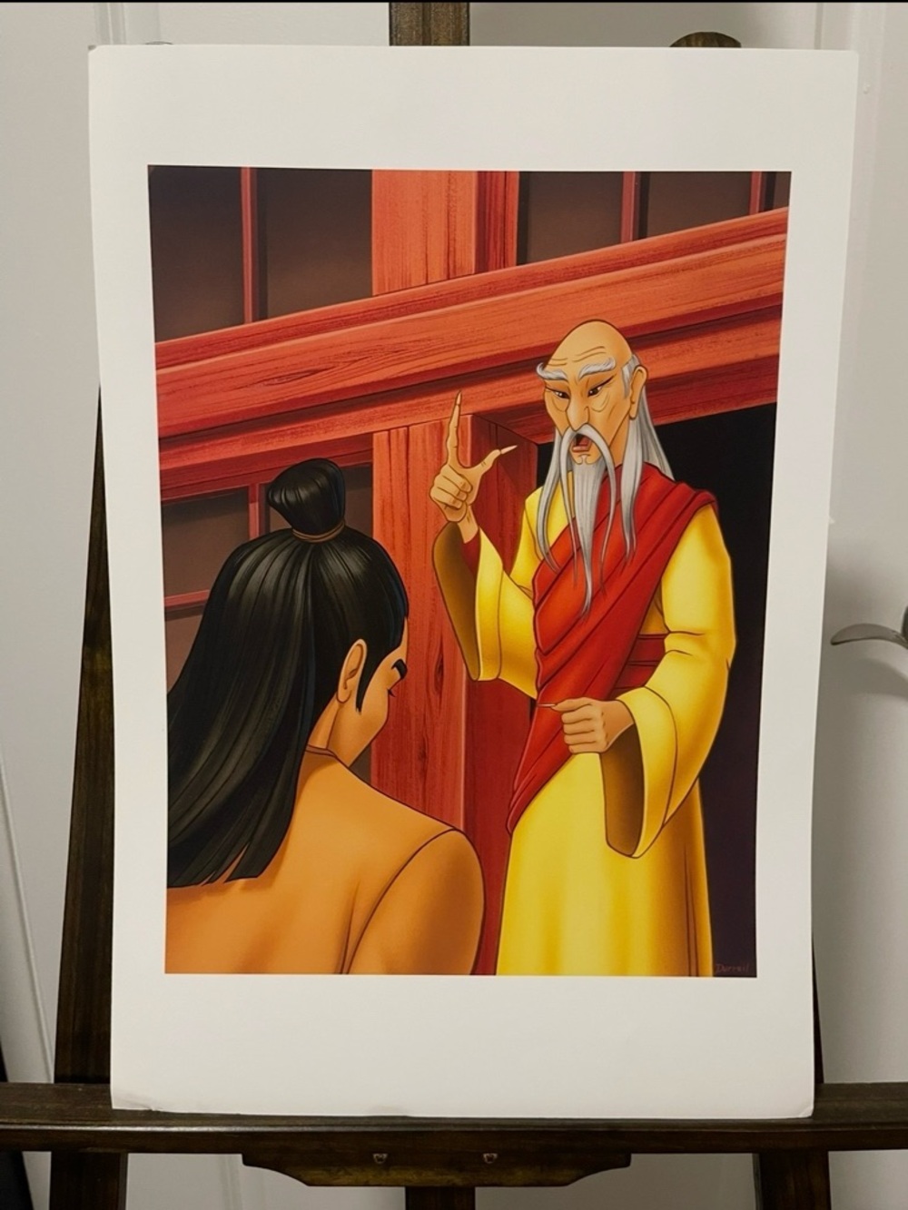 Mulan Inspired Poster Print - Master & Student Wall Art Fantasy Stage P
